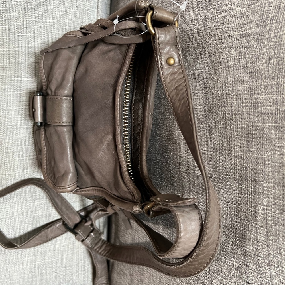 Aldo Rare Vintage Handcrafted Natural Milled Genuine Leather Boho Crossbody Bag - Picture 6 of 11
